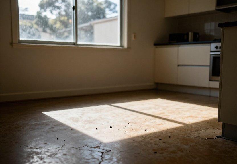Termite damage in a Luddenham home before treatment